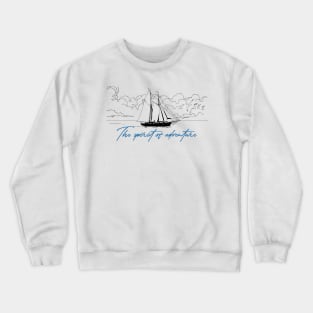 SAILBOAT, VESSEL, YACHT (black ver.) Crewneck Sweatshirt